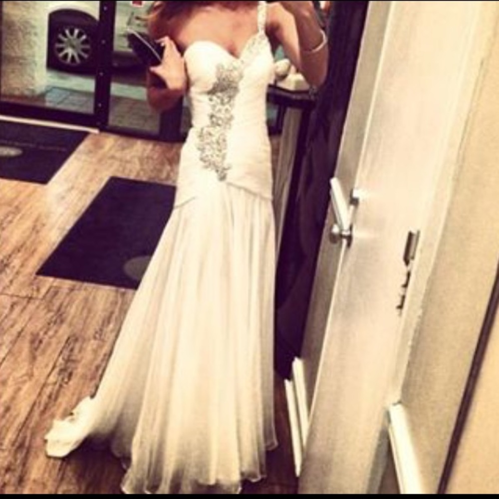 Sherri Hill White Pageant/Prom Gown